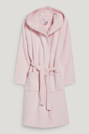 C&A Bathrobe With Hood Ondergoed Meisjes Roze | 6390LKPUY