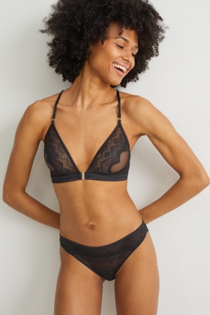 C&A Bralette Ondergoed Dames Zwart | 3570VUKBM