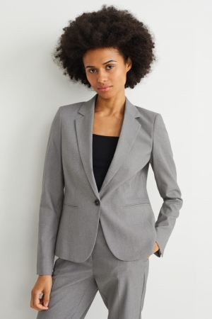 C&A Business Regular Fit Jassen Dames Grijs | 2036MBEFA