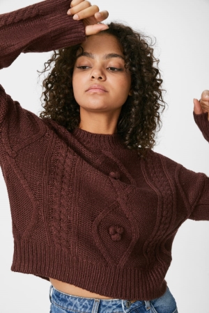 C&A Clockhouse Jumpers Dames Donkerbruin | 3147RJZPY