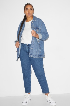 C&A Clockhouse Mom High Taille Jeans Dames Blauw | 8720NLUOH