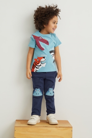 C&A Dinosaur Joggers Broek Jongens Donkerblauw | 5024SMPFN