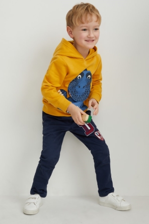 C&A Dinosaur Slim Fit Broek Jongens Donkerblauw | 9382WMBAK