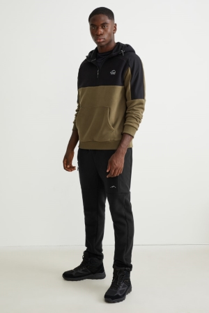 C&A Fleece Joggers Thermolite® Ecomade Recycled Broek Heren Zwart | 1204LAWHZ