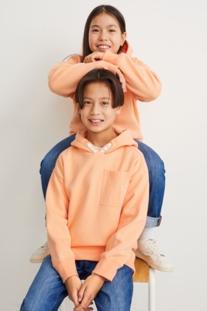 C&A Genderneutral Recycled Hoodie Meisjes Lichtoranje | 8963XOQTN