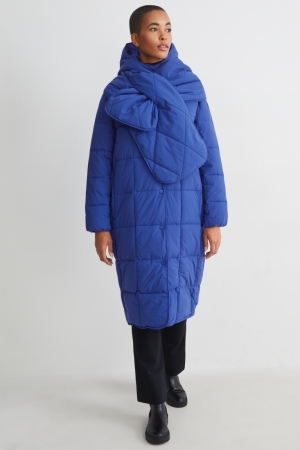 C&A Gewatteerd With Hood Recycled Jassen Dames Blauw | 7183NGZPC