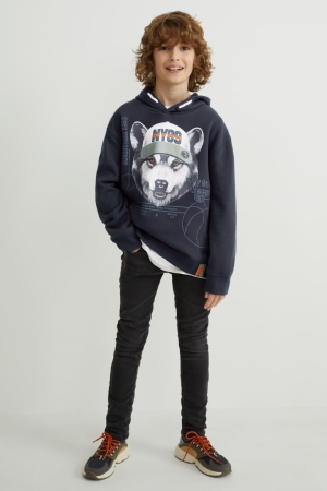 C&A Hoodie Meisjes Donkerblauw | 3910NOGTP