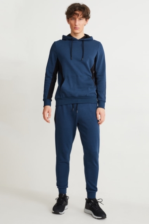 C&A Joggers Broek Heren Donkerblauw | 2461HKFSU