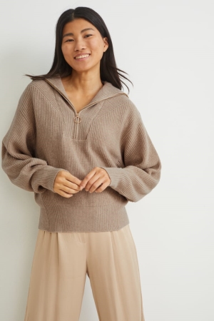 C&A Jumpers Dames Lichtbeige | 8429SFEIQ