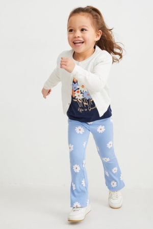 C&A Leggings Floral Broek Meisjes Blauw | 6913XTROP