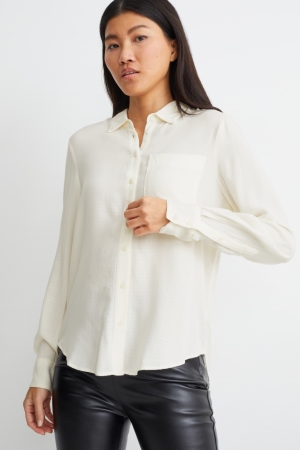 C&A Lenzing™ Ecovero™ Blouse Dames Wit | 0549UIYDQ