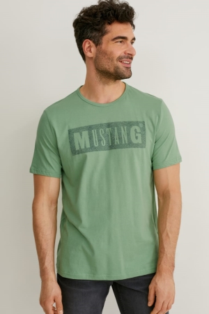 C&A Mustang T-shirts Heren Groen | 3590TAVZN