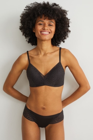 C&A Non-wired Bra Gewatteerd Ondergoed Dames Zwart | 0145KPUTF