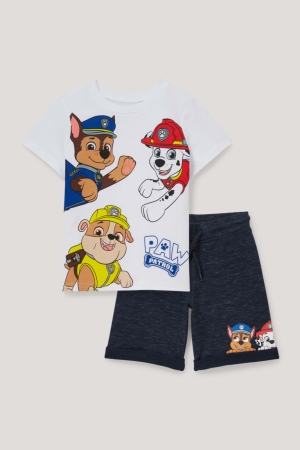 C&A Paw Patrol Set Sleeve And Sweat 2 Piece Broek Jongens Wit | 4179RFPAX