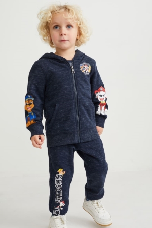 C&A Paw Patrol Set Zip-through And Joggers 2 Piece Broek Jongens Donkerblauw | 9658RNSUG