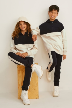 C&A Set And Joggers Genderneutral 2 Piece Hoodie Meisjes Zwart | 8174WYUFD