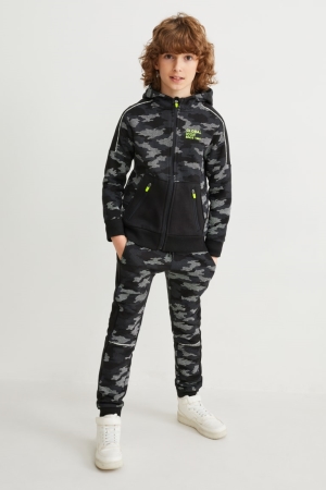 C&A Set Zip-through With Hood And Joggers 2 Piece Broek Jongens Camouflage | 0428FNJSL