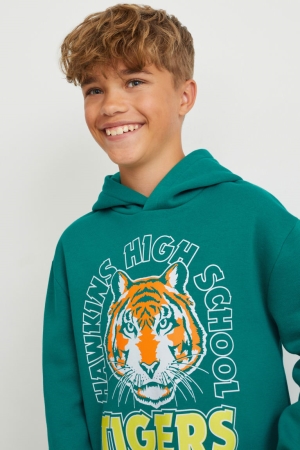 C&A Stranger Things Hoodie Meisjes Groen | 8310NUHZL