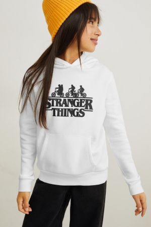 C&A Stranger Things Hoodie Meisjes Wit | 3607IXJUE