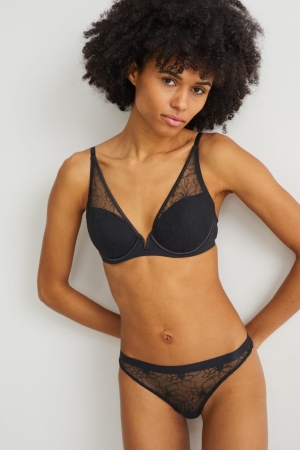 C&A String Ondergoed Dames Zwart | 9573TIBLZ