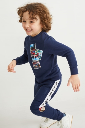 C&A Super Mario Joggers Broek Jongens Donkerblauw | 3082BXSRE