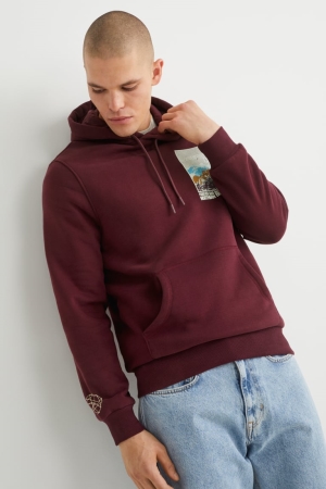 C&A Sweatshirts Heren Bordeaux | 9375CYRIL