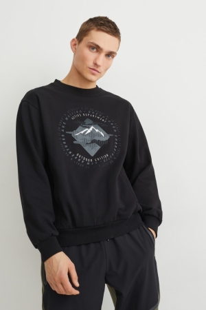 C&A Sweatshirts Heren Zwart | 6950WEYAG