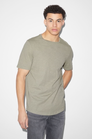 C&A T-shirts Heren Khaki | 5984ZWIAM