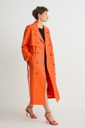 C&A Trench Jassen Dames Donkeroranje | 1709GPUHQ