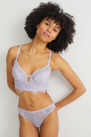 C&A Underwire Bra Demi Gewatteerd Ondergoed Dames Lichtpaars | 1296BHUTV