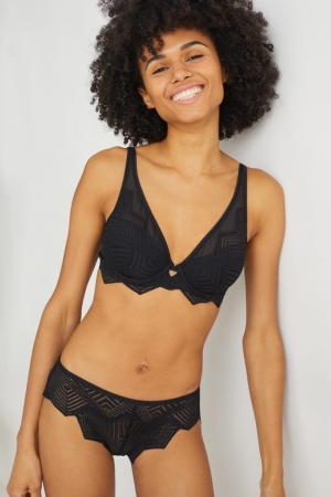 C&A Underwire Bra Demi Gewatteerd Ondergoed Dames Zwart | 7218QSJOM