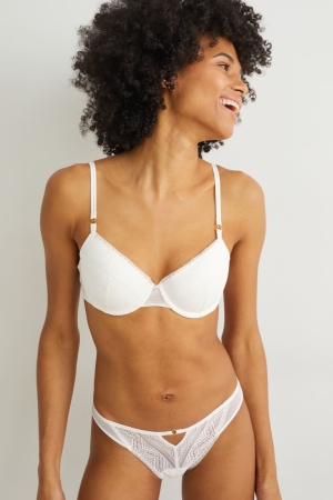 C&A Underwire Bra Demi Gewatteerd Ondergoed Dames Wit | 9084JKQTW