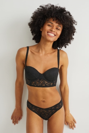 C&A Underwire Bralette Gewatteerd Ondergoed Dames Zwart | 9217FDNZB