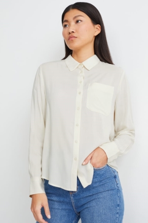 C&A With Lenzing™ Ecovero™ Blouse Dames Wit | 1490LTKHP