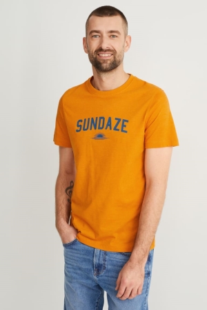 C&A With Recycled Polyester T-shirts Heren Oranje | 1543NCBGE