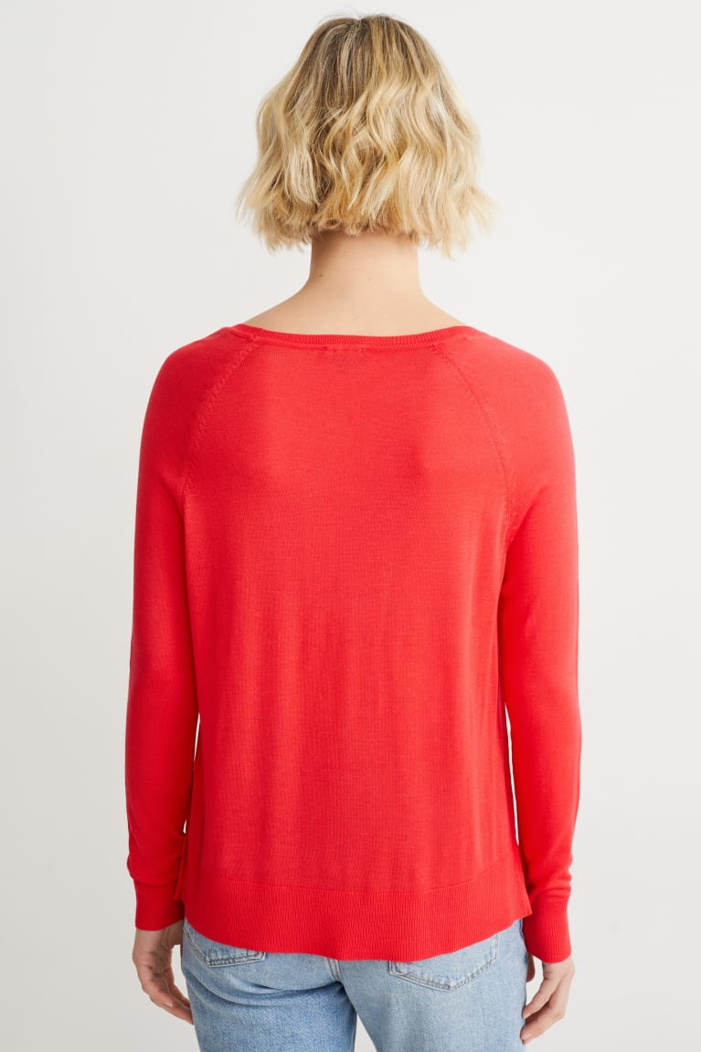 C&A Basic Lenzing™ Ecovero™ Jumpers Dames Rood | 5964GQZVA