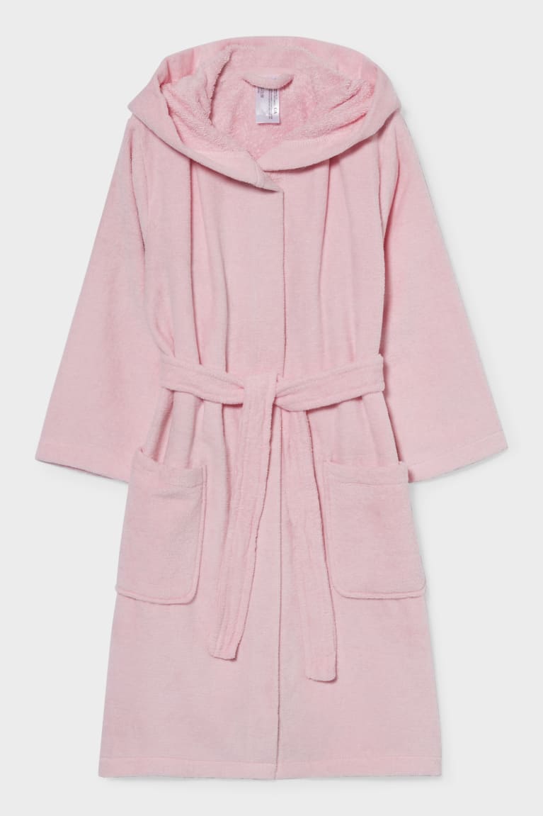 C&A Bathrobe With Hood Organic Katoenen Ondergoed Meisjes Roze | 2351FGJWV