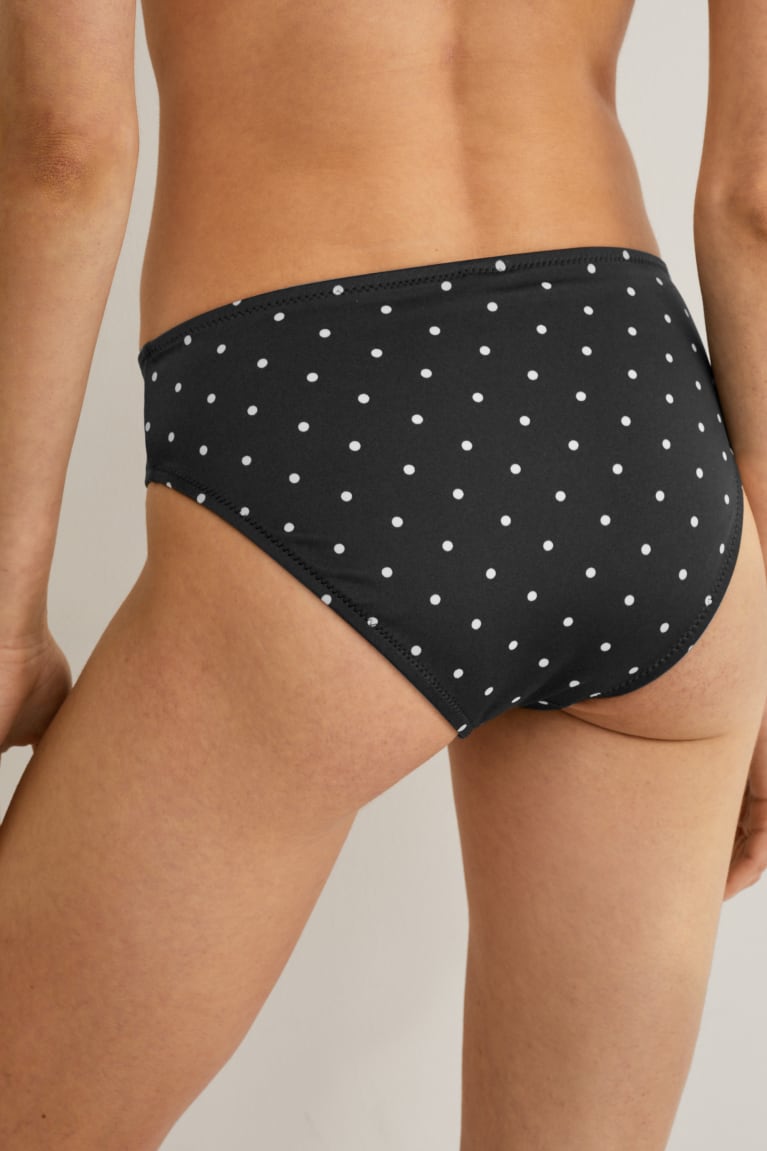 C&A Bikini Bottoms Mid Rise Polka Dot Zwemkleding Dames Donkergrijs | 7843BYWTO