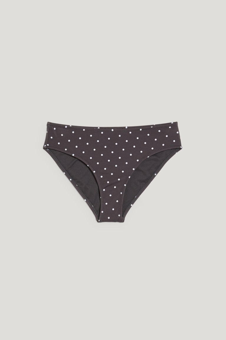 C&A Bikini Bottoms Mid Rise Polka Dot Zwemkleding Dames Donkergrijs | 7843BYWTO