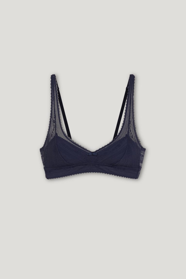 C&A Bralette Gewatteerd Lycra® Ondergoed Dames Donkerblauw | 1643NWXQJ