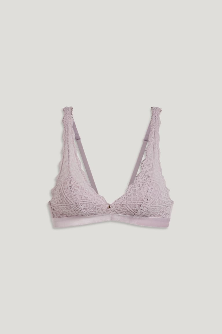 C&A Bralette Gewatteerd Lycra® Ondergoed Dames Lichtpaars | 1697HQWUX