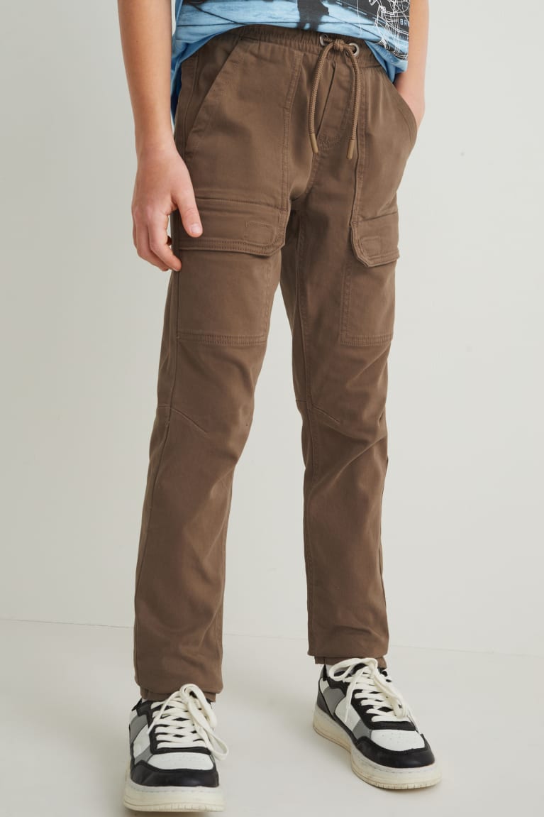 C&A Cargo Lycra® Broek Jongens Khaki | 4219WKMRD