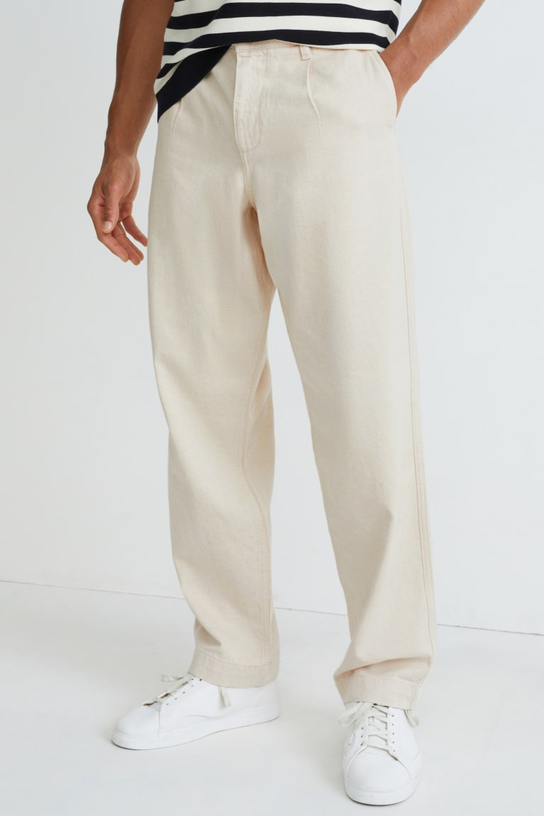 C&A Chinos Relaxed Fit Cradle To Cradle Certified® Gold Broek Heren Creme | 9154HKJSF