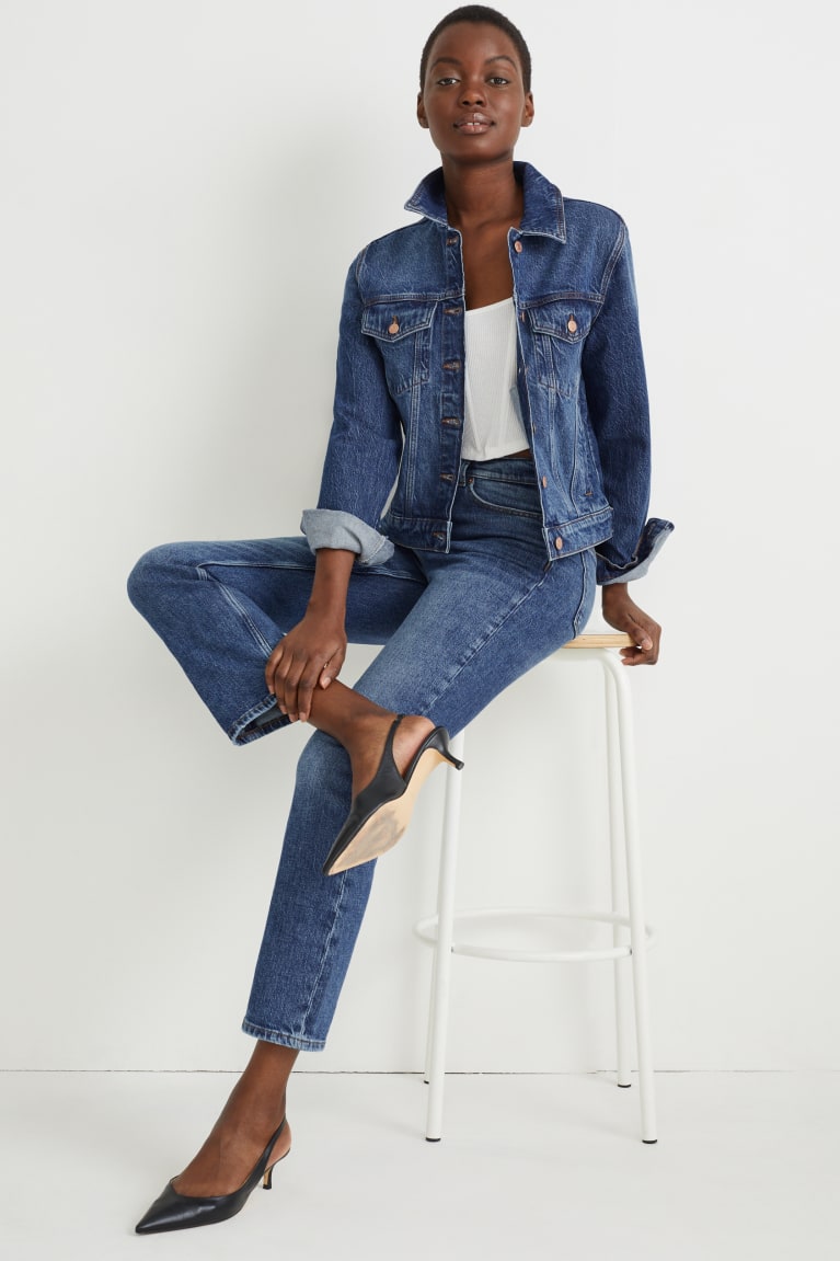 C&A Denim Lycra® With Recycled Katoenen Jassen Dames Blauw | 8537NAZHT