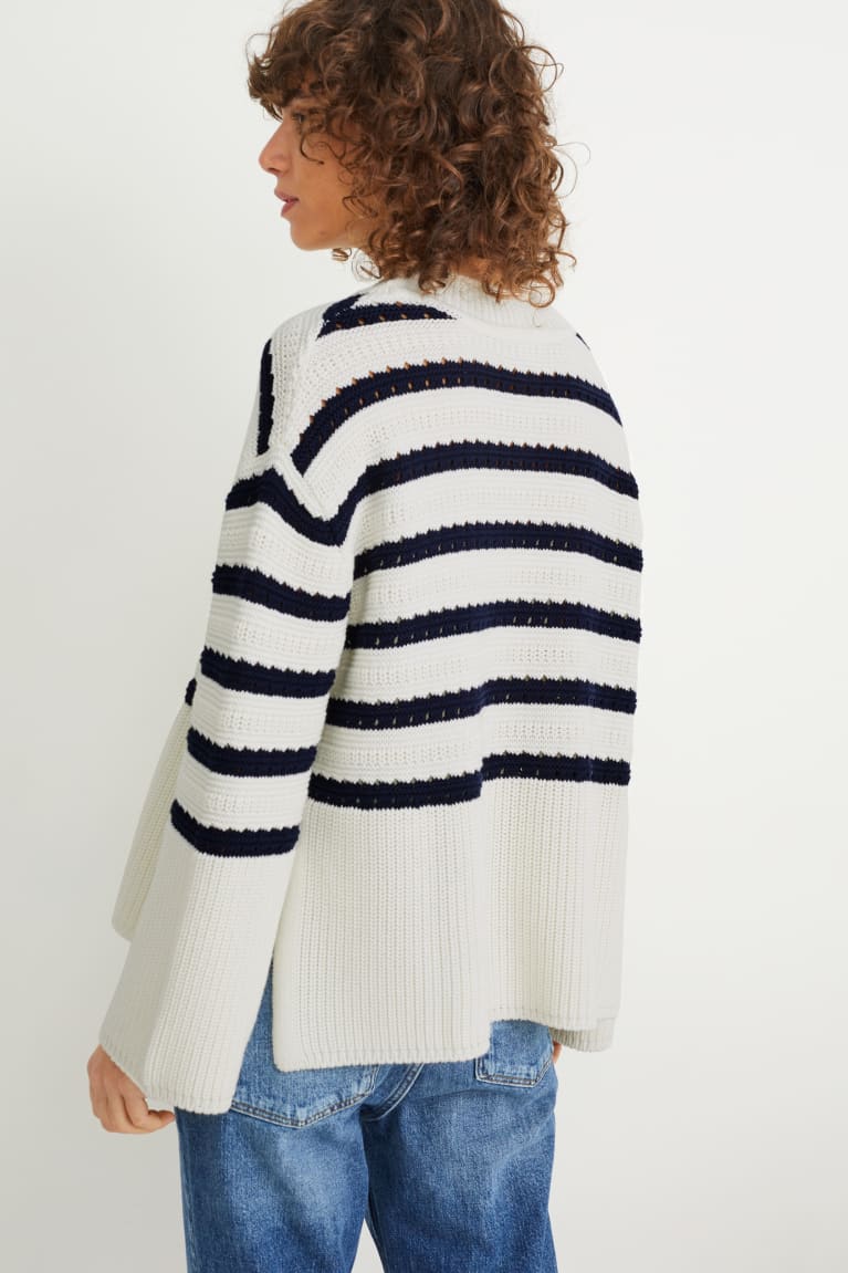 C&A Gestreept Jumpers Dames Wit | 5347ALNEV