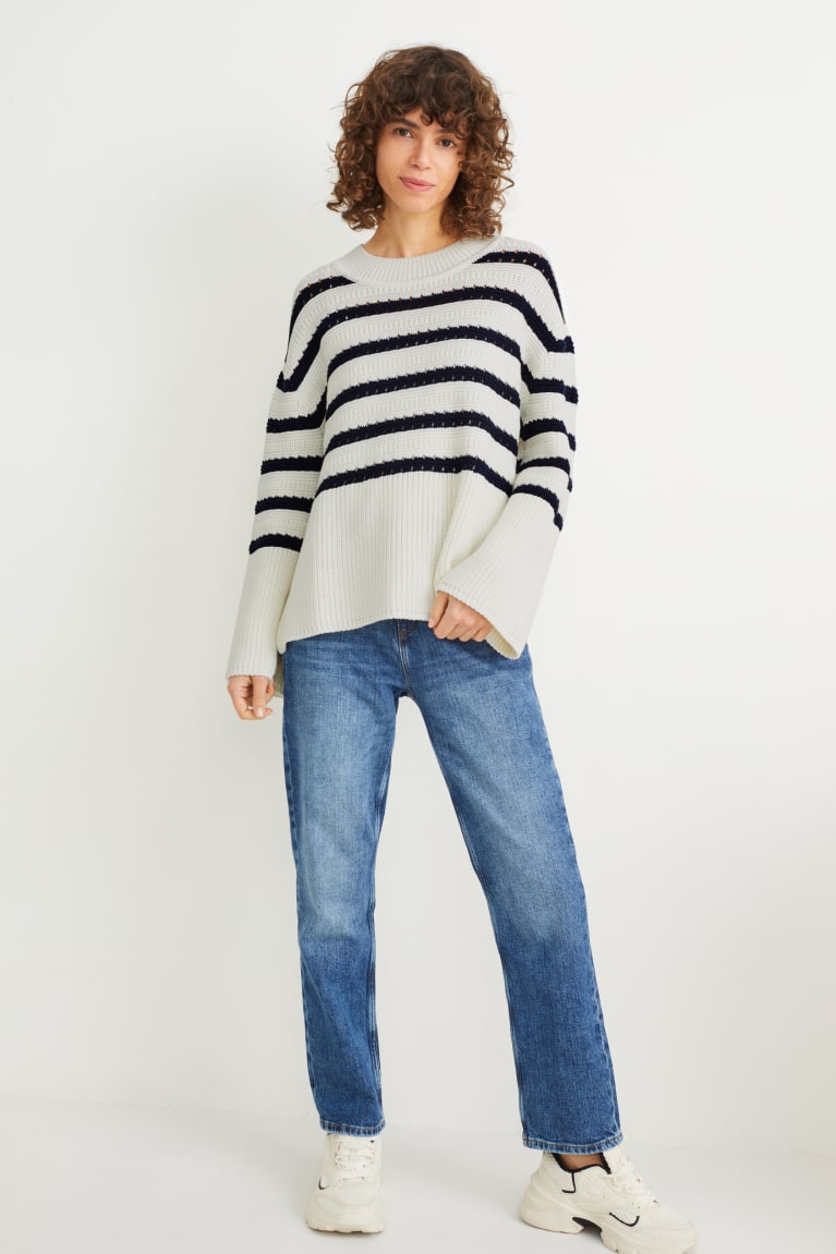 C&A Gestreept Jumpers Dames Wit | 5347ALNEV