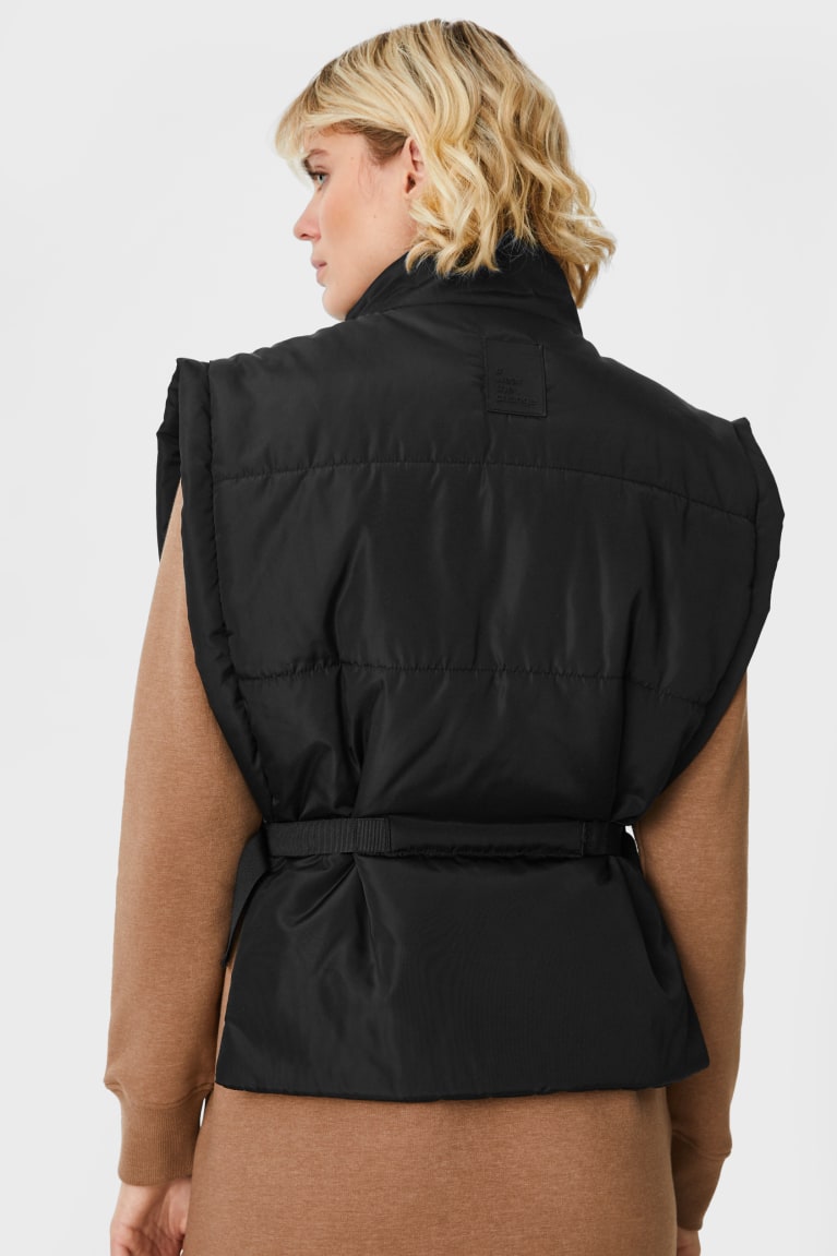 C&A Gewatteerd Gilet Recycled Jassen Dames Zwart | 2795DOQGN