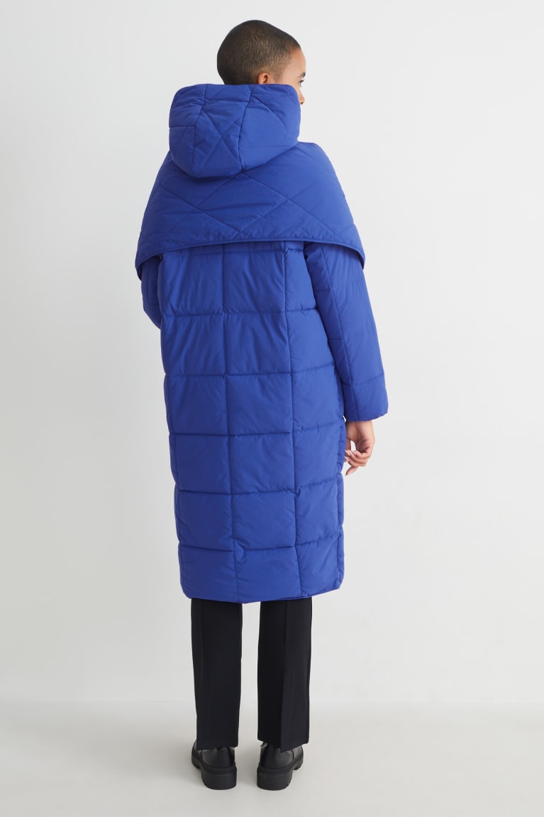 C&A Gewatteerd With Hood Recycled Jassen Dames Blauw | 2057PLXKG