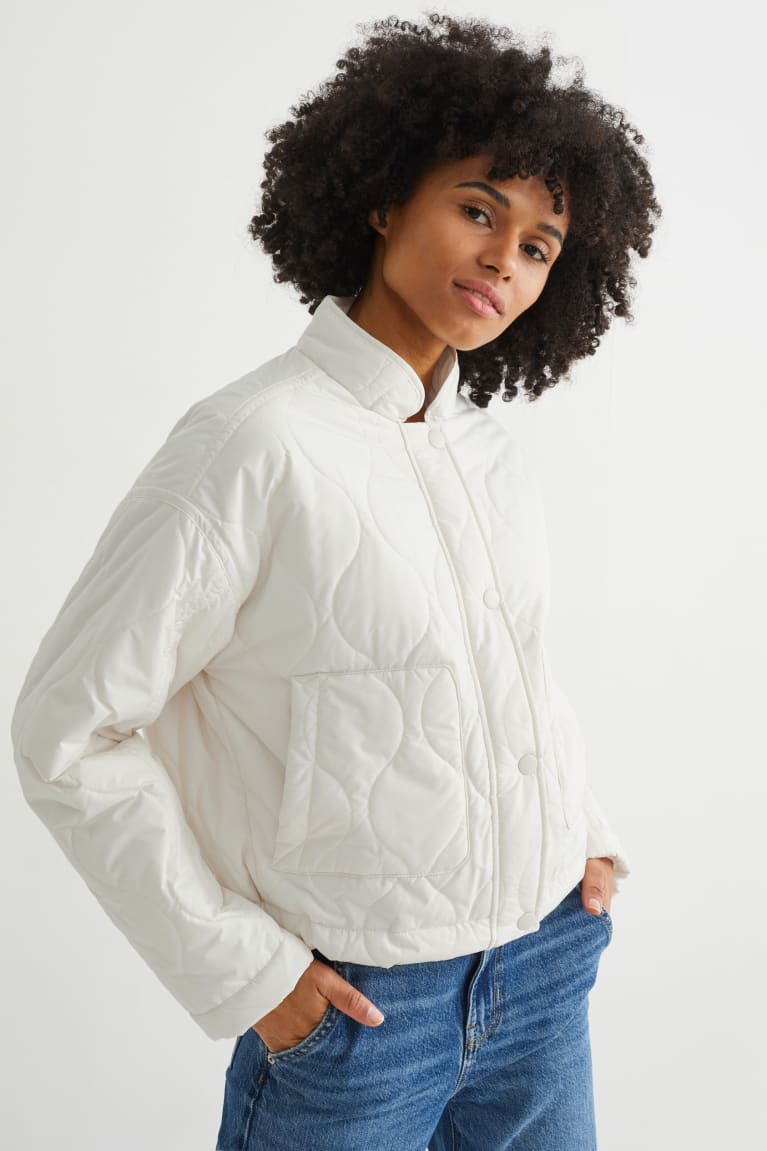 C&A Gewatteerd With Recycled Polyester Jassen Dames Wit | 1529FAMBJ