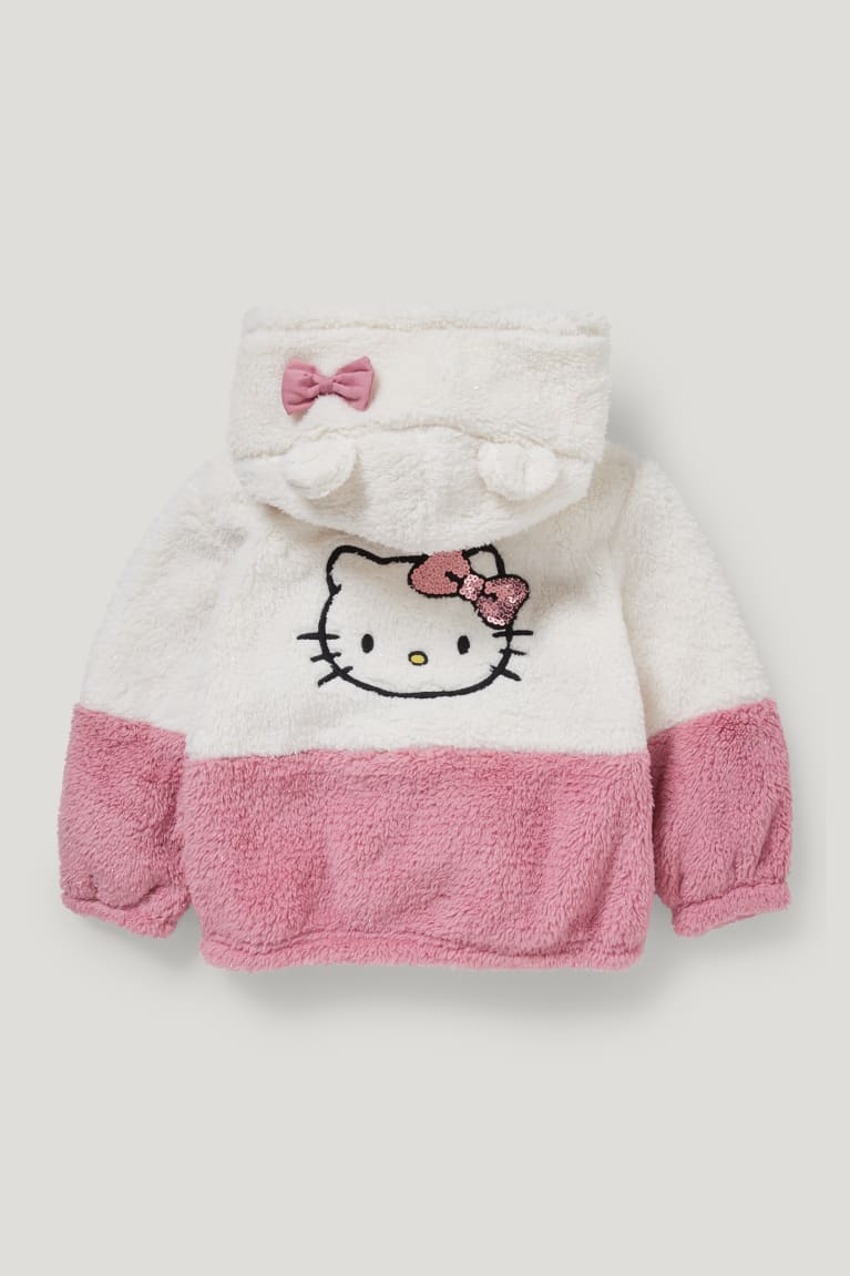 C&A Hello Kitty Teddy Fur With Hood Hoodie Meisjes Wit | 9718PWANU